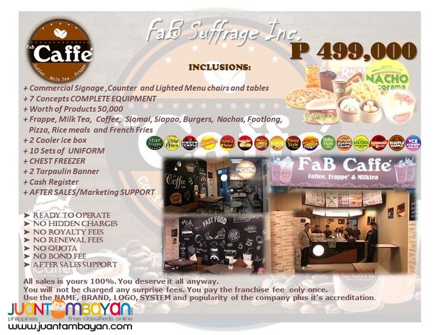 Fab Caffe Coffee shop Snack bar and cafe franchising business