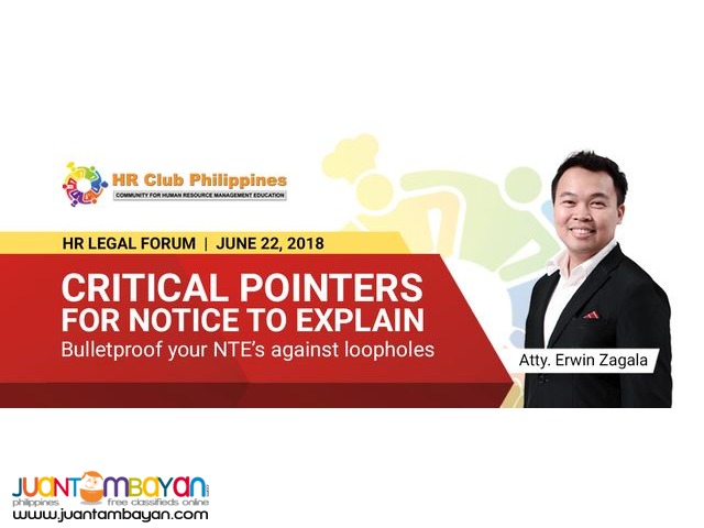 HR Meet Up - Critical Pointers for NTE's