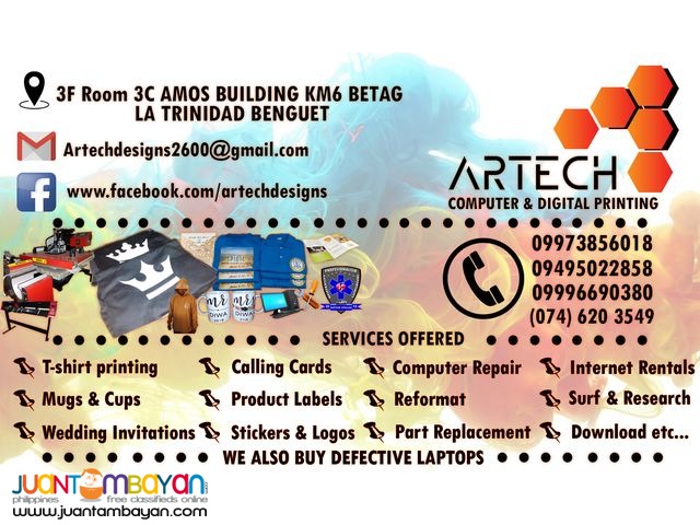 ARTECH COMPUTER REPAIR AND DIGITAL PRINTING 