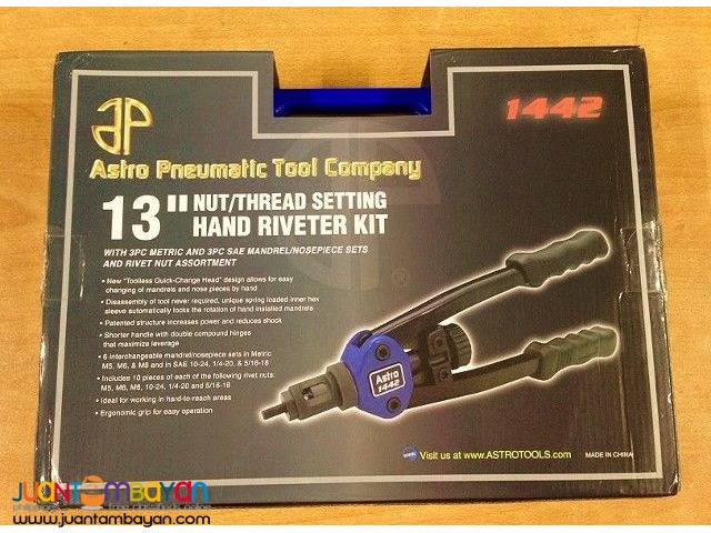 Astro Pneumatic 1442 Nut/Thread Hand Rivet Kit