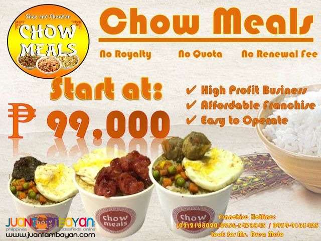 Chow Meals Franchising Food Cart 2018