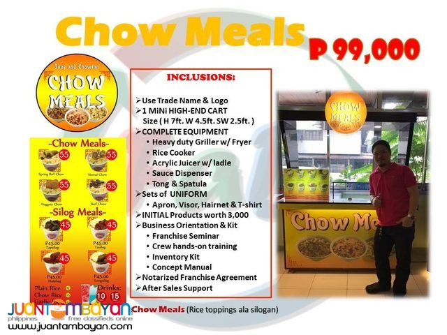 Chow Meals Franchising Food Cart 2018