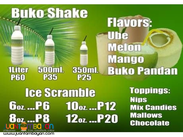 Buko Fresh and Ice Scamble Food Cart Franchising