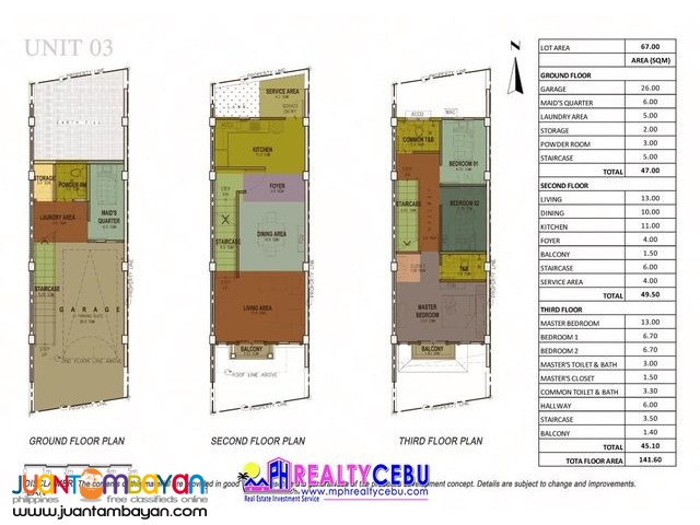 Townhouse for Sale at LOU 88 Manor in Cebu (67m², 4BR)