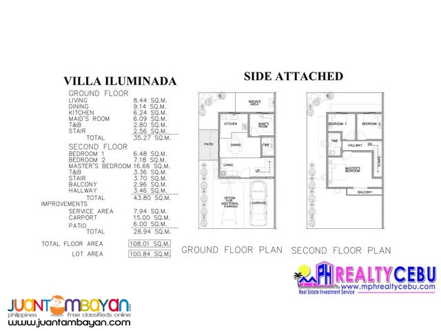 Single Attached House in Villa Illuminada Lapu-Lapu (108m² 4BR)