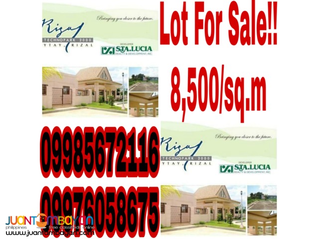 affordable lot for sale at Rizal Technopark Taytay Rizal