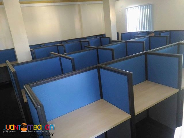 Office with Full Fabric Partition