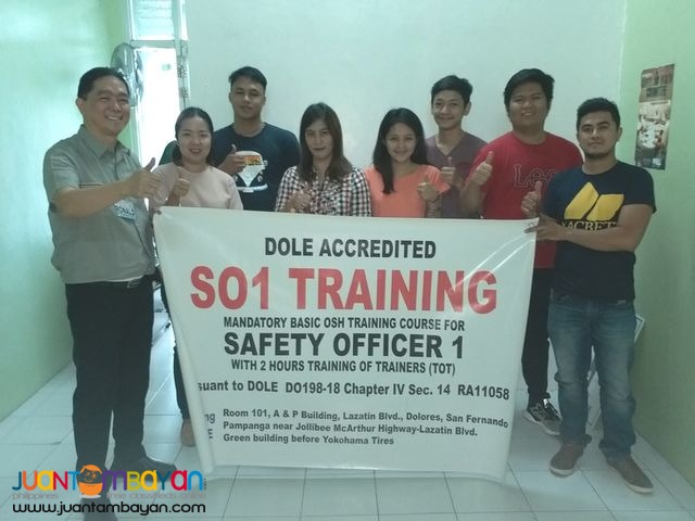 DOLE SO1 BOSH Training Safety Officer 1 DOLE Training