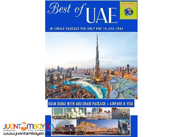 5D4N Dubai with Abudhabi Tour Package + Airfare & Visa 5D4N Dubai with Abudhabi Tour Package + Airfare & Visa