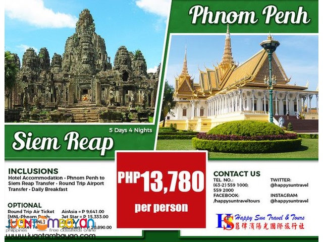 5D4N Siem Reap + Phnom Penh Package 5D4N Siem Reap + Phnom Penh Package