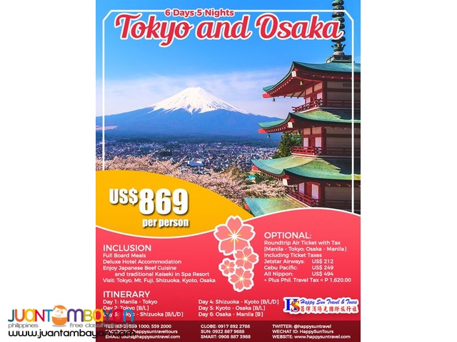 6D5N Japan Full Board Package 6D5N Japan Full Board Package