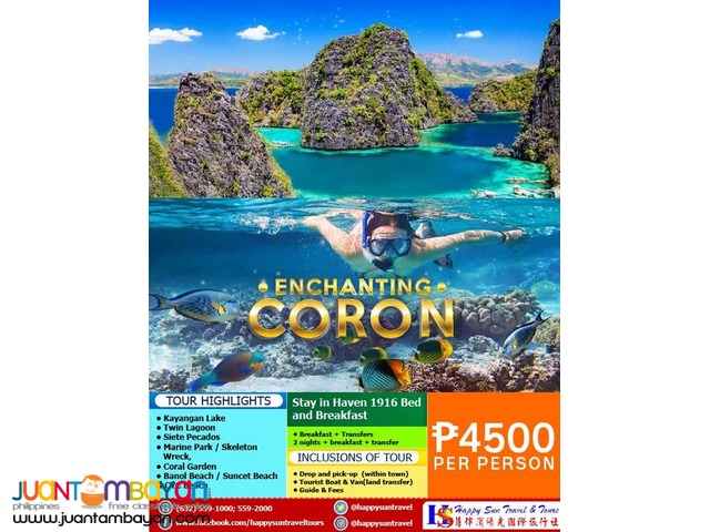 3D2N Enchanting Coron Package 3D2N Enchanting Coron Package