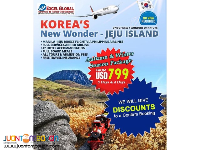 KOREA'S NEW WONDER TOUR PACKAGE FOR AUTUMN AND WINTER SEASON KOREA'S NEW WONDER TOUR PACKAGE FOR AUTUMN AND WINTER SEASON