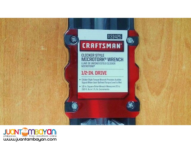 Craftsman 31425 1/2-inch Drive Micro-Clicker Torque Wrench