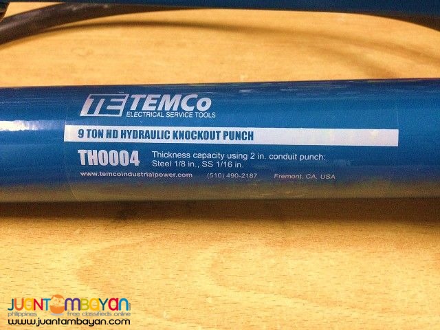 TEMCo TH0004 2-inch to 2-inch Hydraulic Knockout Punch Set