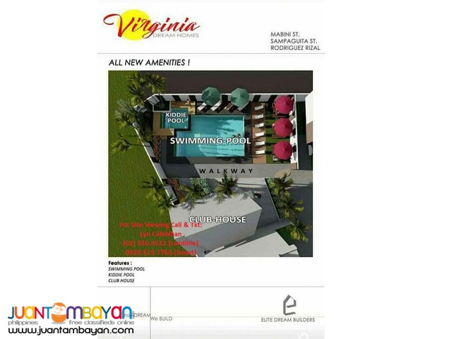 Rizal Area: House and Lot available (pre selling)