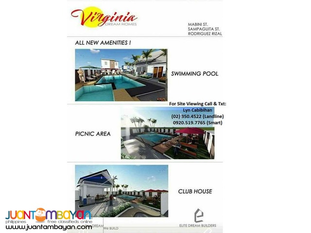 Rizal Area: House and Lot available (pre selling)