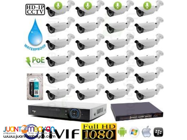ANALOG HD, IP and IP POE CCTV Camera and 4 8 16 24 32 DVR/NVR