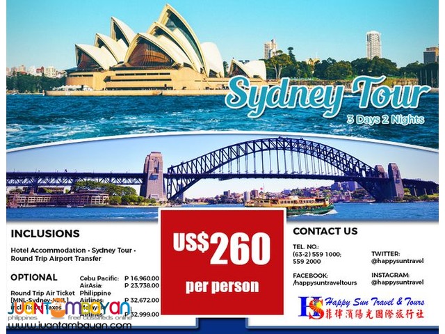  3D2N Sydney Tour Package