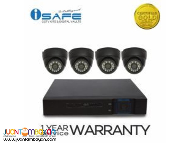 1mp 4 Dome Cctv camera with 8 channel dvr