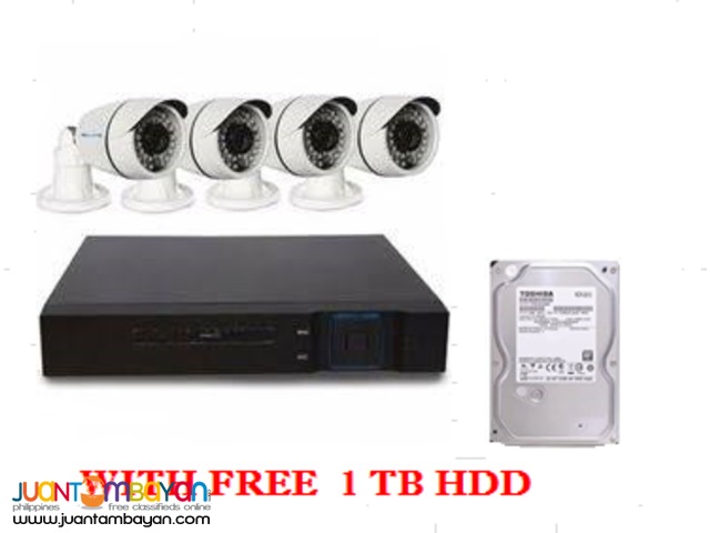 1MP BULLET TYPE CAMERA WITH 8 CHANNEL DVR w/ free 1 TB HDD 1MP BULLET TYPE CAMERA WITH 8 CHANNEL DVR w/ free 1 TB HDD