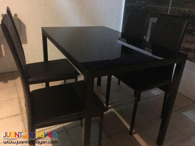 Dining set (glass table) Dining set (glass table)