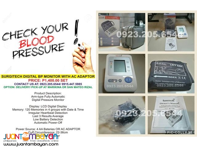 SURGITECH Arm-Type Fully Automatic Blood Pressure Monitor