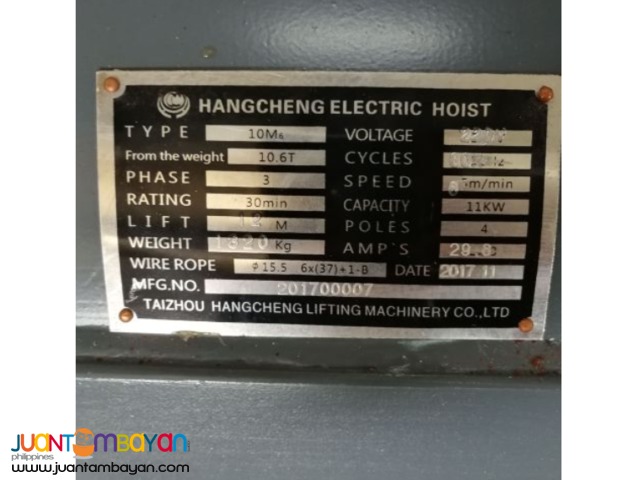 HITACHI 10T 12M dual air wire rope