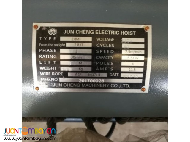 Homethink HITACHI 2.8T dual wire rope hoist