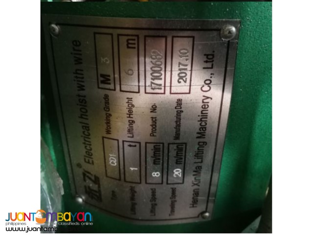 HULU 1T-6M wire rope hoist