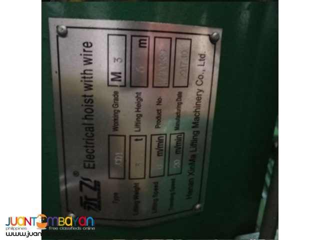 HULU 3T-6M wire rope hoist