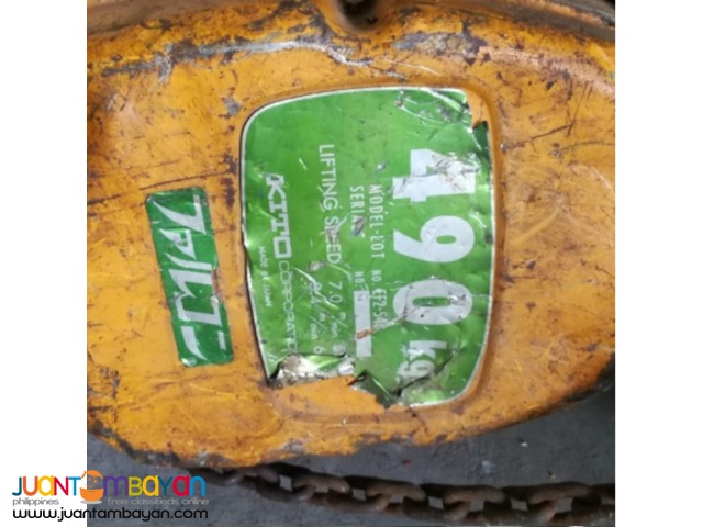 KITO 0.5T chain hoist in Japan