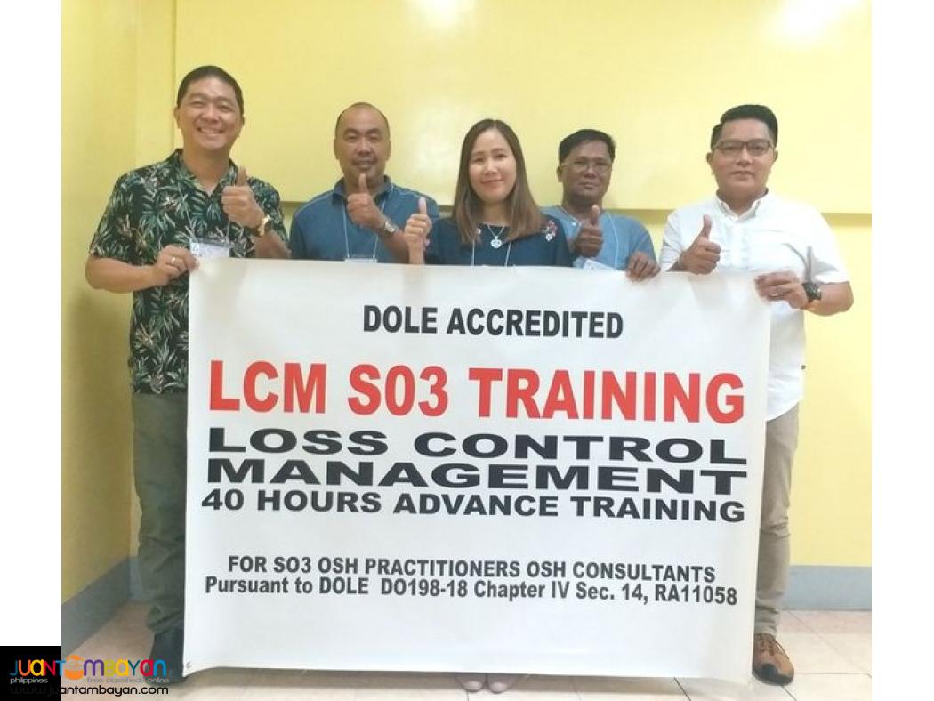 Face To Face LCM Training Safety Officer 3 SO3 Training DOLE Training