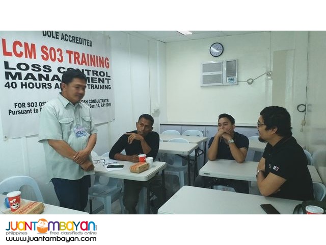 Face To Face LCM Training Safety Officer 3 SO3 Training DOLE Training