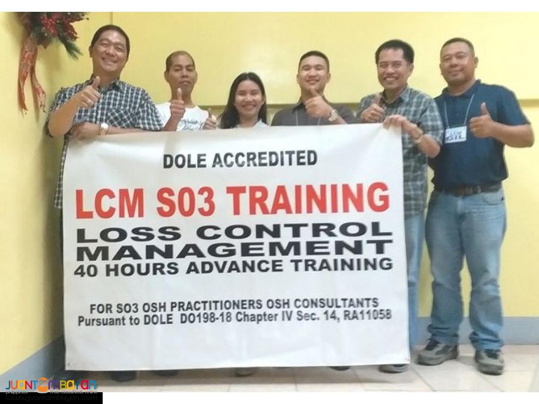 SO3 Training LCM Training Safety Officer 3 Training DOLE Face To Face