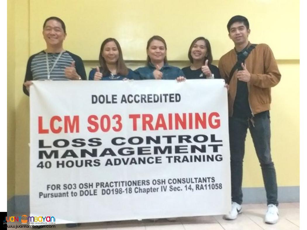 SO3 Training LCM Training Safety Officer 3 Training DOLE Face To Face