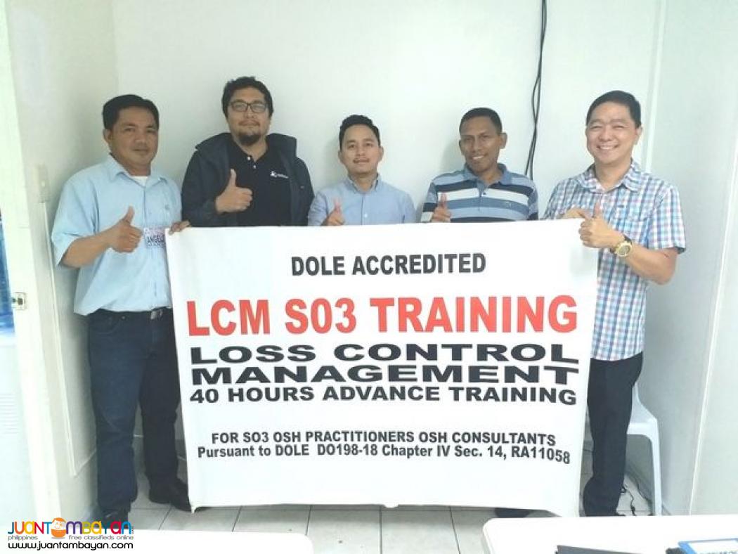 SO3 Training LCM Training Safety Officer 3 Training DOLE Face To Face