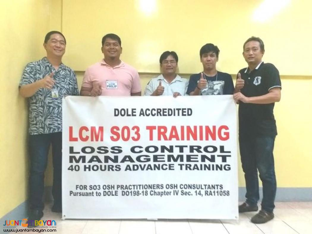 SO3 Training LCM Training Safety Officer 3 Training DOLE Face To Face