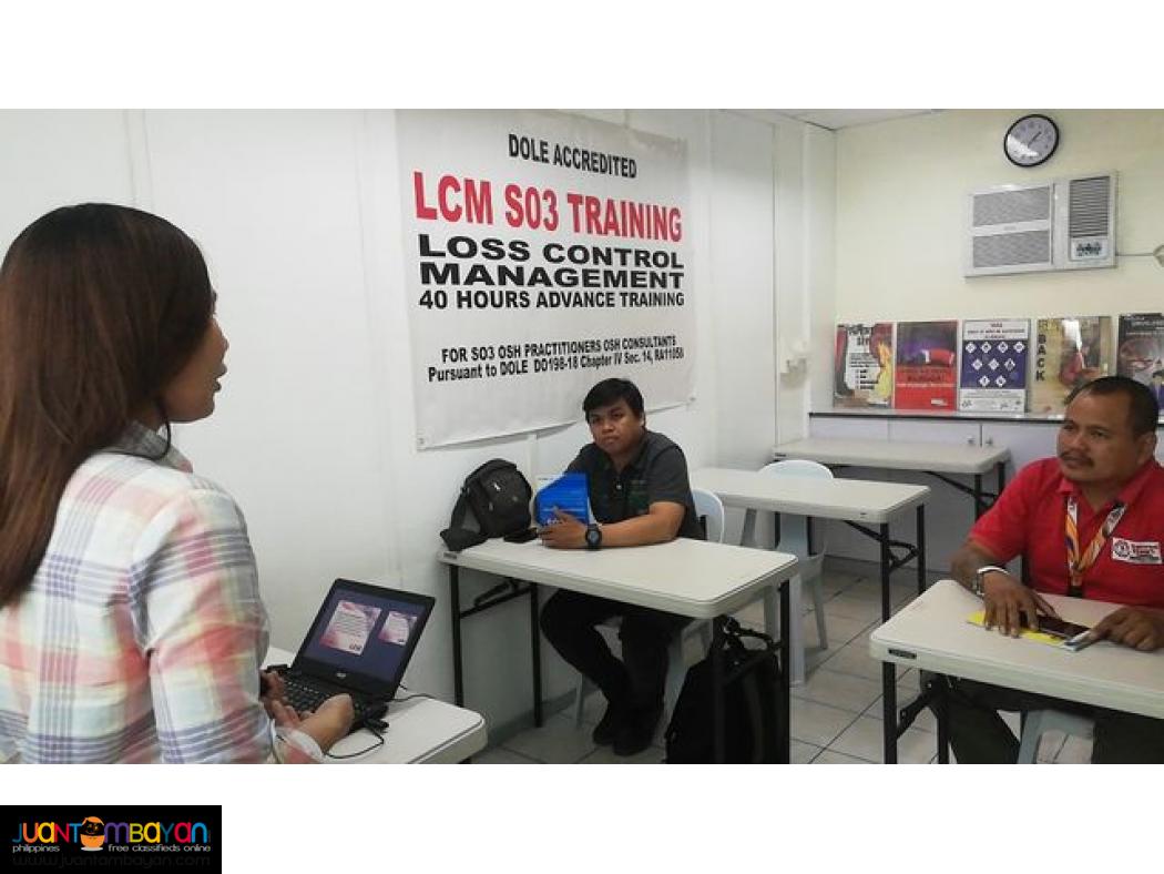 SO3 Training LCM Training Safety Officer 3 Training DOLE Face To Face