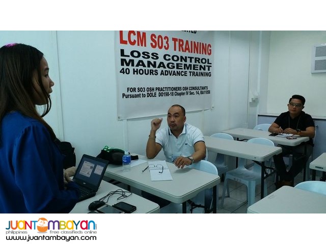 SO3 Training LCM Training Safety Officer 3 Training DOLE Face To Face