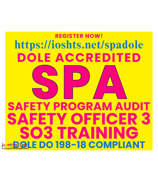 SPA Training SO3 Training DOLE Accredited Training Safety Audit