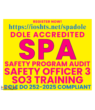 SPA Training SO3 Training DOLE Accredited Training Safety Audit