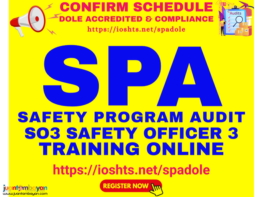 Online Safety Officer 3 Training DOLE Online Safety Program Audit SO3