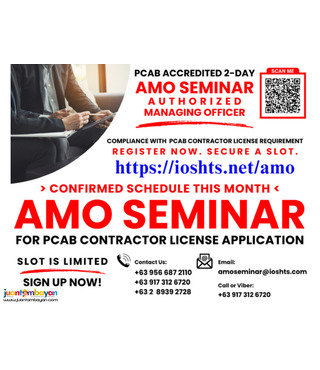 AMO Authorized Managing Officer Seminar PCAB License for Contractor 