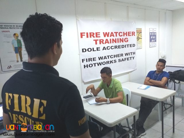 1 day Fire Watcher Training Hot Works Safety DOLE Accredited training