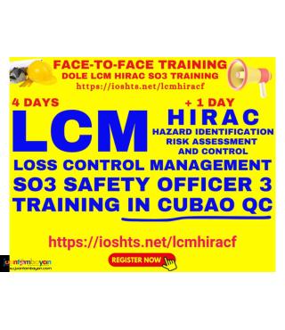 Face To Face LCM HIRAC SO3 Training Safety Officer 3 Training DOLE