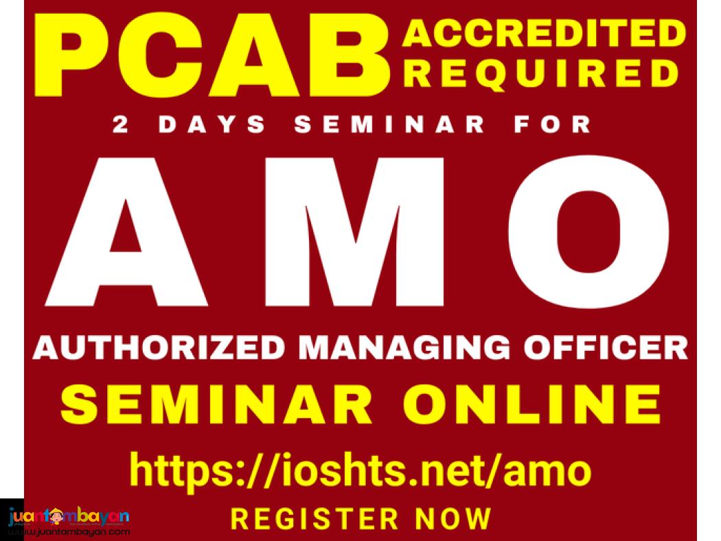 Authorized Managing Officer Seminar PCAB 2 days Online