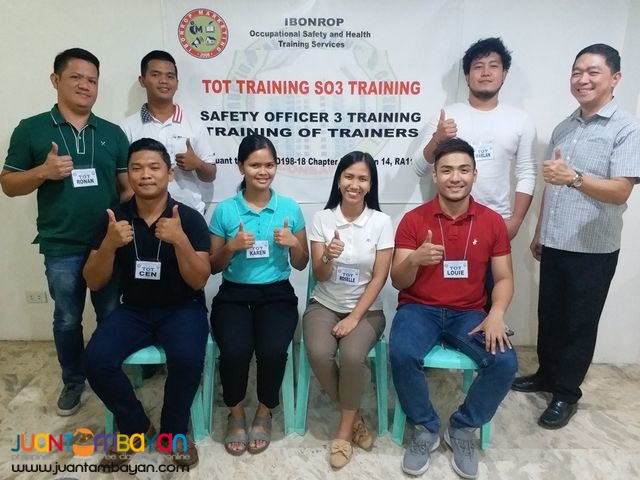 Face To Face TOT Training of Trainers Safety Officer DOLE SO3 Training