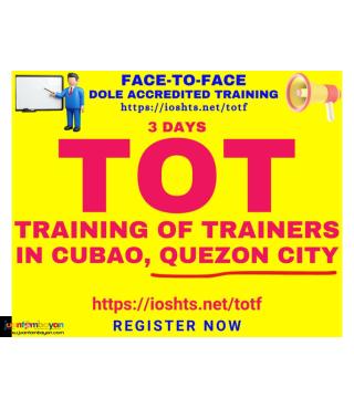 TOT Training of Trainers DOLE Accredited Face To Face Training