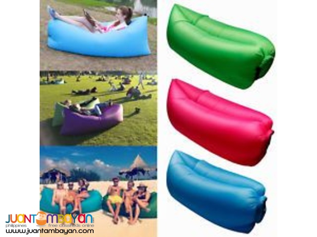 COMPACT INFLATABLE HANGOUT SOFA, SLEEPING BAG, BEACH LOUNGE